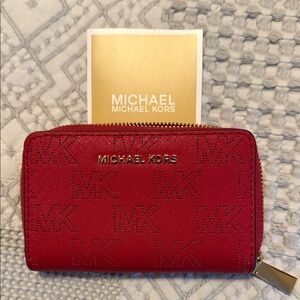 Michael Kors Red Logo Wallet